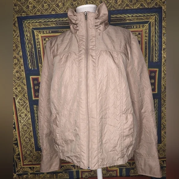 600West Tan Zip Up Jacket Size Large - Picture 2 of 9